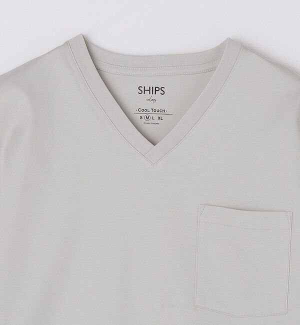 SHIPS Colors 「SHIPS Colors:〈接触冷感〉シルケット コットン Vネック TEE◇」|Tシャツ・カットソー|