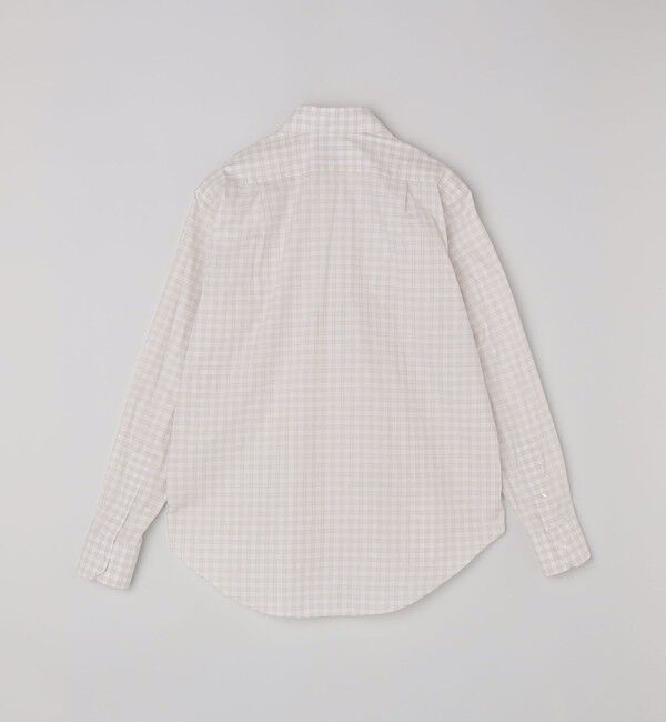 SHIPS「CAMISAS MANOLO: OFF WHITE GREY CHECKS NORMAL SHIRT」|シャツ・ブラウス|