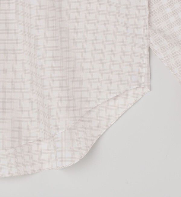 SHIPS「CAMISAS MANOLO: OFF WHITE GREY CHECKS NORMAL SHIRT」|シャツ・ブラウス|