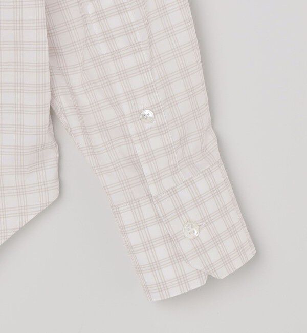 SHIPS「CAMISAS MANOLO: OFF WHITE GREY CHECKS NORMAL SHIRT」|シャツ・ブラウス|