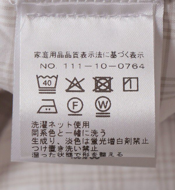 SHIPS「CAMISAS MANOLO: OFF WHITE GREY CHECKS NORMAL SHIRT」|シャツ・ブラウス|