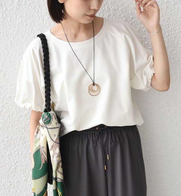 SHIPS Colors 「SHIPS Colors:〈手洗い可能〉ミニ裏毛 バルーンスリーブ トップス」|Tシャツ・カットソー|