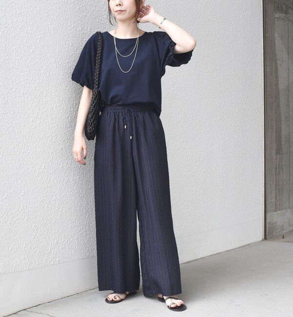 SHIPS Colors 「SHIPS Colors:〈手洗い可能〉ミニ裏毛 バルーンスリーブ トップス」|Tシャツ・カットソー|