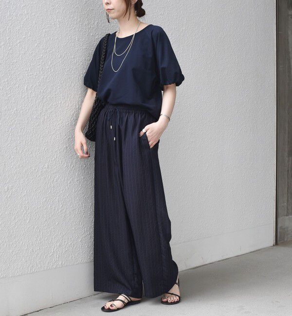 SHIPS Colors 「SHIPS Colors:〈手洗い可能〉ミニ裏毛 バルーンスリーブ トップス」|Tシャツ・カットソー|