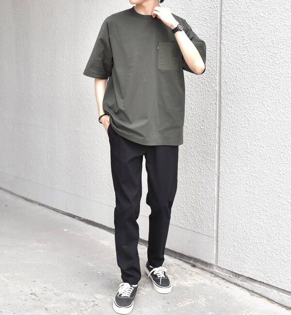 SHIPS any「【WEB限定】SHIPS any: リラックス ナイロンポケット クルーネック Tシャツ◆」|Tシャツ・カットソー|