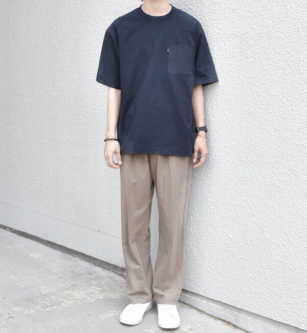 SHIPS any「【WEB限定】SHIPS any: リラックス ナイロンポケット クルーネック Tシャツ◆」|Tシャツ・カットソー|