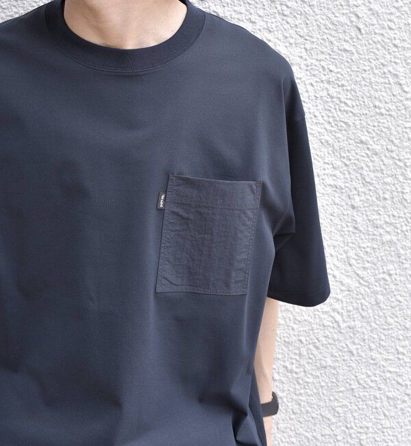 SHIPS any「【WEB限定】SHIPS any: リラックス ナイロンポケット クルーネック Tシャツ◆」|Tシャツ・カットソー|