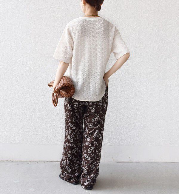 SHIPS for women「【WEB限定】〈手洗い可能〉ウェーブ クレープ ショート スリーブ カットソー」|Tシャツ・カットソー|