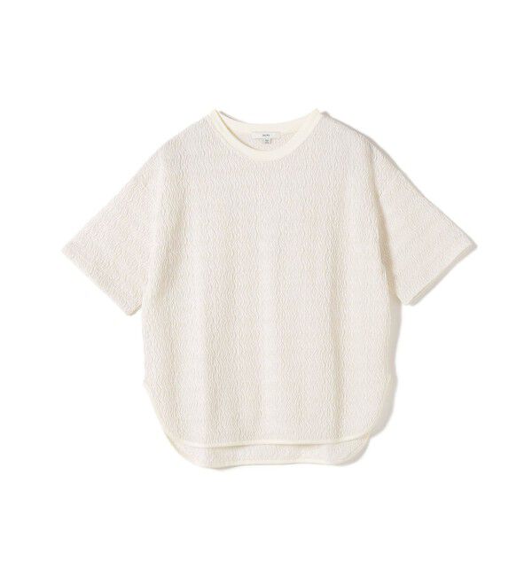 SHIPS for women「【WEB限定】〈手洗い可能〉ウェーブ クレープ ショート スリーブ カットソー」|Tシャツ・カットソー|