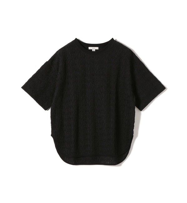 SHIPS for women「【WEB限定】〈手洗い可能〉ウェーブ クレープ ショート スリーブ カットソー」|Tシャツ・カットソー|