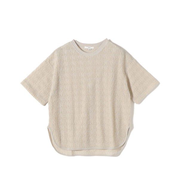 SHIPS for women「【WEB限定】〈手洗い可能〉ウェーブ クレープ ショート スリーブ カットソー」|Tシャツ・カットソー|