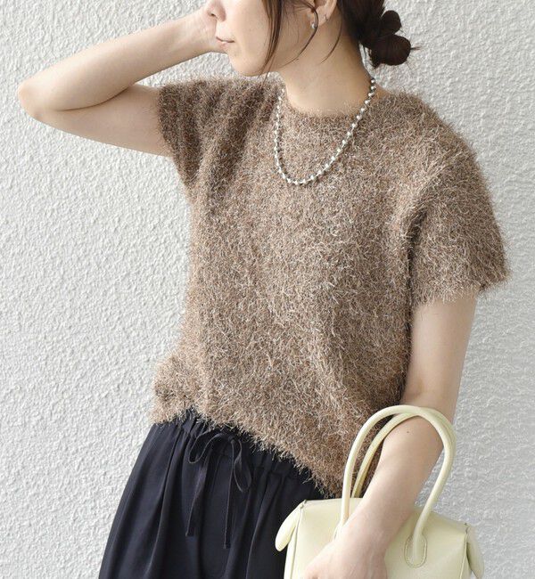 SHIPS Colors 「《予約》SHIPS Colors:〈手洗い可能〉フェザー クルーネック 2WAY ニット◆」|ニット・セーター|