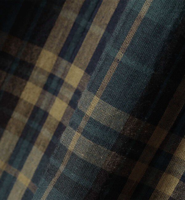 SHIPS for women「SHIPS Primary Navy Label:〈手洗い可能〉ダークマドラス チェック ワンピース」|ワンピース|