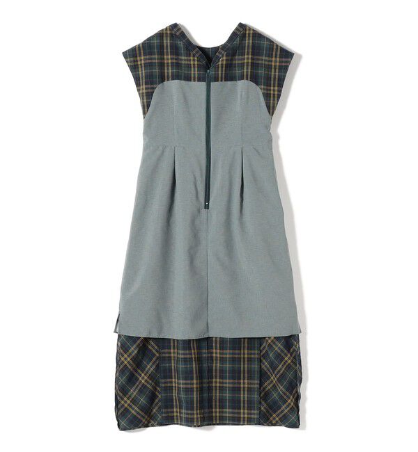 SHIPS for women「SHIPS Primary Navy Label:〈手洗い可能〉ダークマドラス チェック ワンピース」|ワンピース|