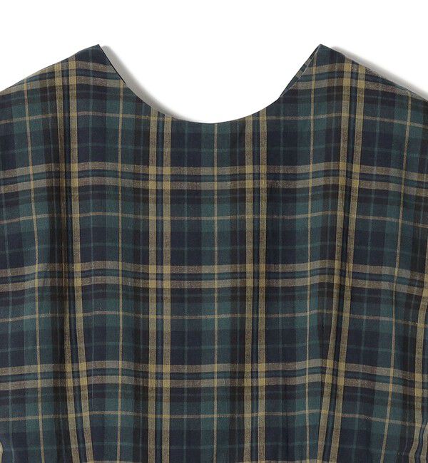SHIPS for women「SHIPS Primary Navy Label:〈手洗い可能〉ダークマドラス チェック ワンピース」|ワンピース|