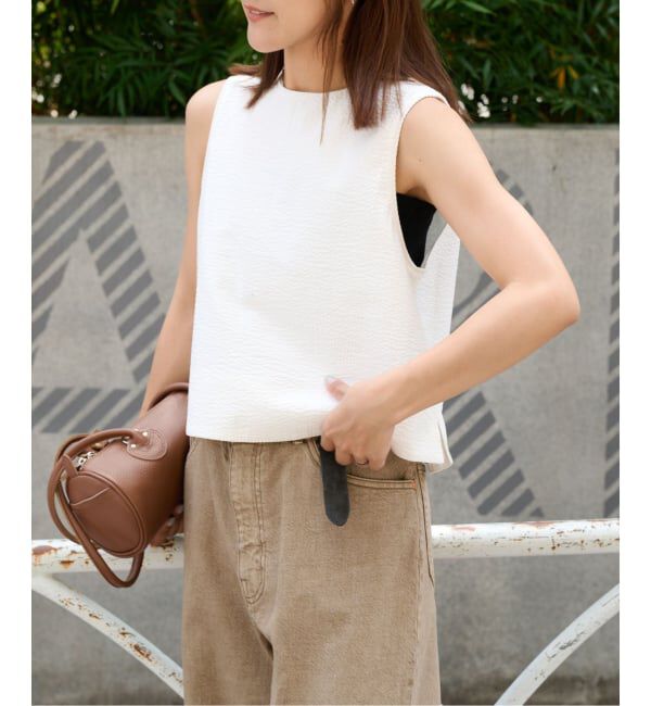 OUTDOOR PRODUCTS Usual Things「コットンサッカーノースリブラウス」|シャツ・ブラウス|