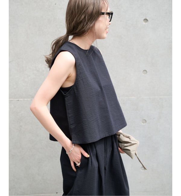 OUTDOOR PRODUCTS Usual Things「コットンサッカーノースリブラウス」|シャツ・ブラウス|