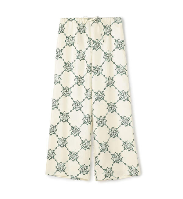 SOULEIADO「シルクプリント シャンブルパンツ」|その他|14 グレー系