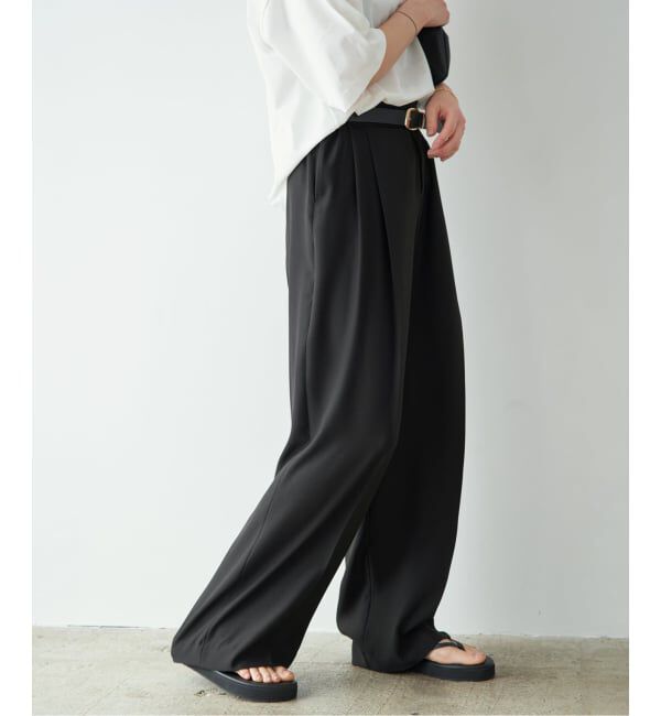 Plage「2 Tuck Elegant パンツ」|スラックス|