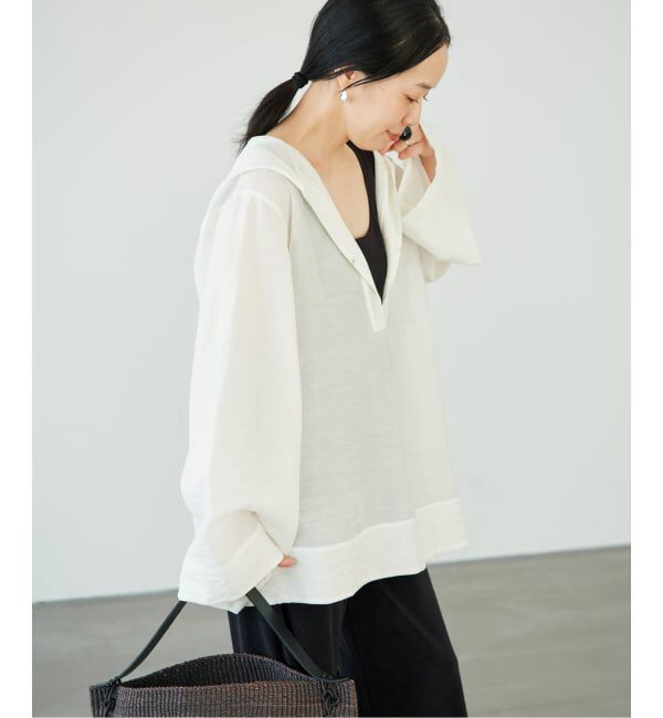 Plage「Sheer Hoodie ブラウス」|シャツ・ブラウス|