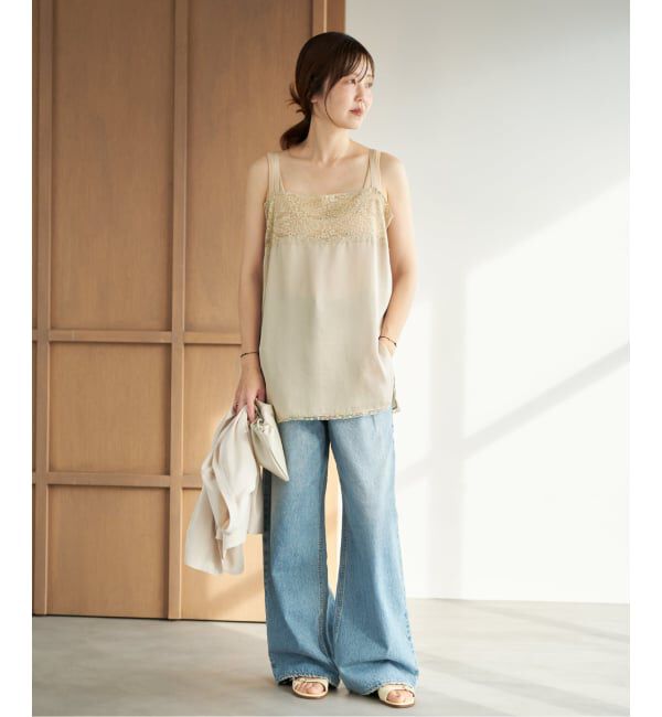Plage「《追加》Linen mix lace キャミソール 2」|キャミソール|