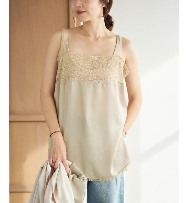 Plage「《追加》Linen mix lace キャミソール 2」|キャミソール|