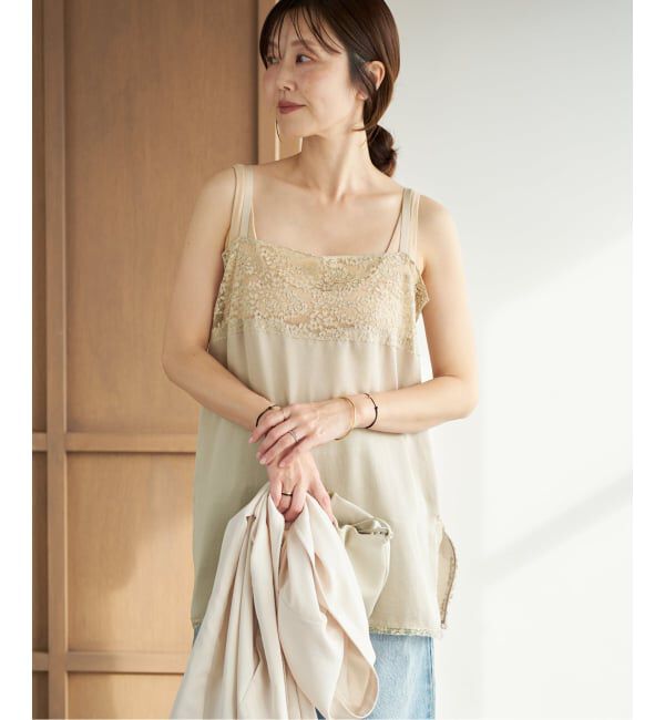 Plage「《追加》Linen mix lace キャミソール 2」|キャミソール|