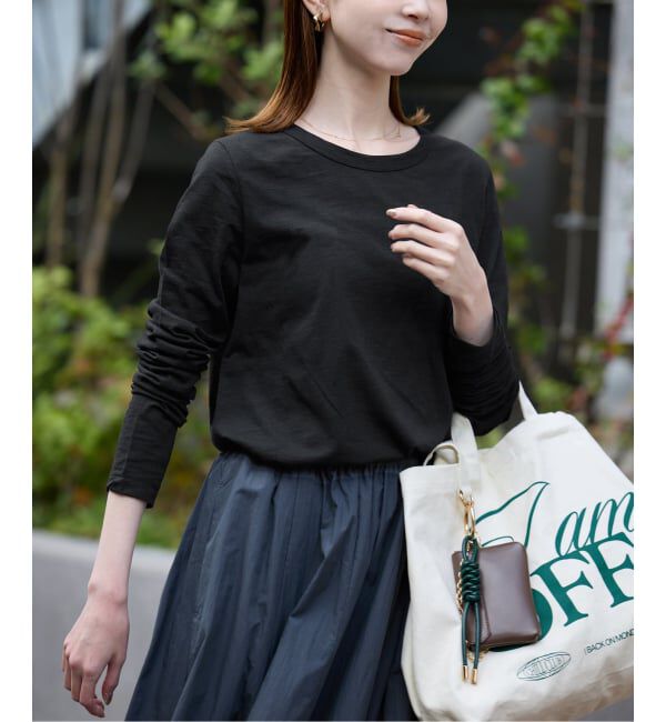 SLOBE IENA「シアー天竺クルーネックロンTEE」|Tシャツ・カットソー|