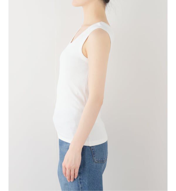 IENA「《UVカット》テレコストレッチフレンチノースリーブ」|Tシャツ・カットソー|