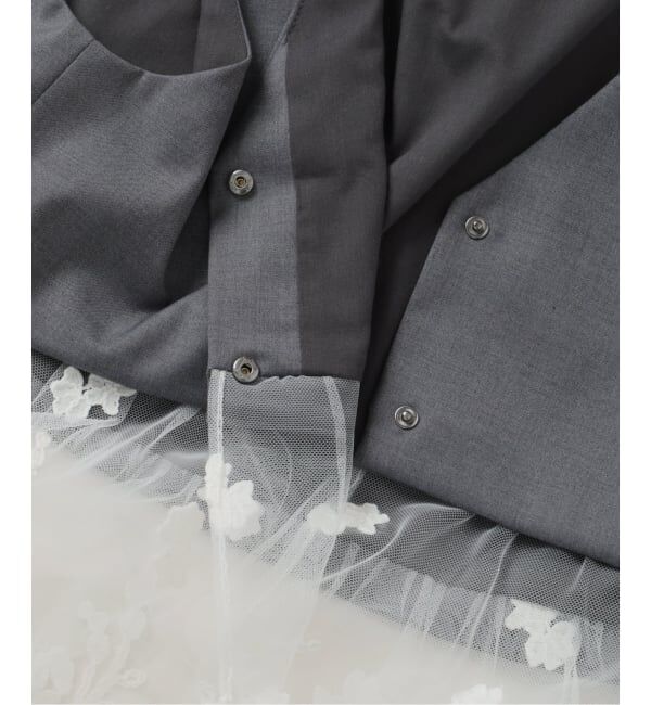 IENA LA BOUCLE「《予約》IENA LA BOUCLE チュールレースノースリーブベスト」|ベスト・ジレ|