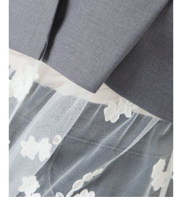 IENA LA BOUCLE「《予約》IENA LA BOUCLE チュールレースノースリーブベスト」|ベスト・ジレ|