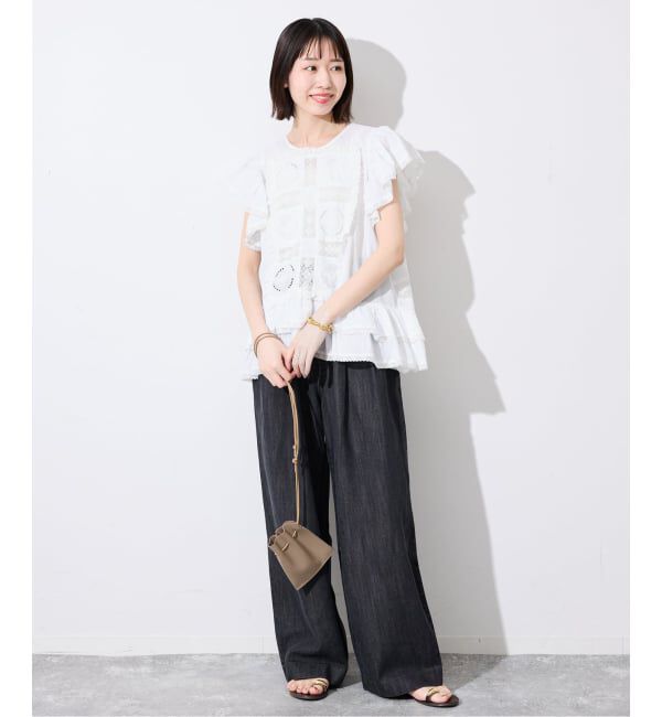 SLOBE IENA「crinkle crinkle crinkle SLOBE別注 front tapestry 2way blouse」|シャツ・ブラウス|