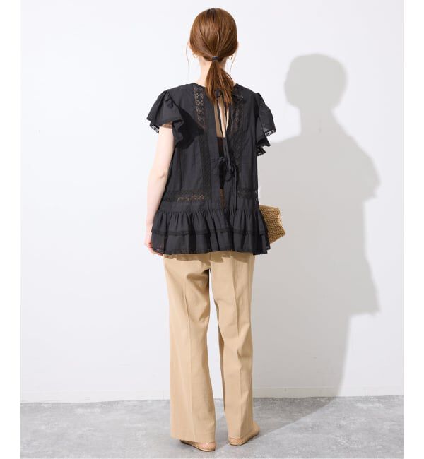 SLOBE IENA「crinkle crinkle crinkle SLOBE別注 front tapestry 2way blouse」|シャツ・ブラウス|