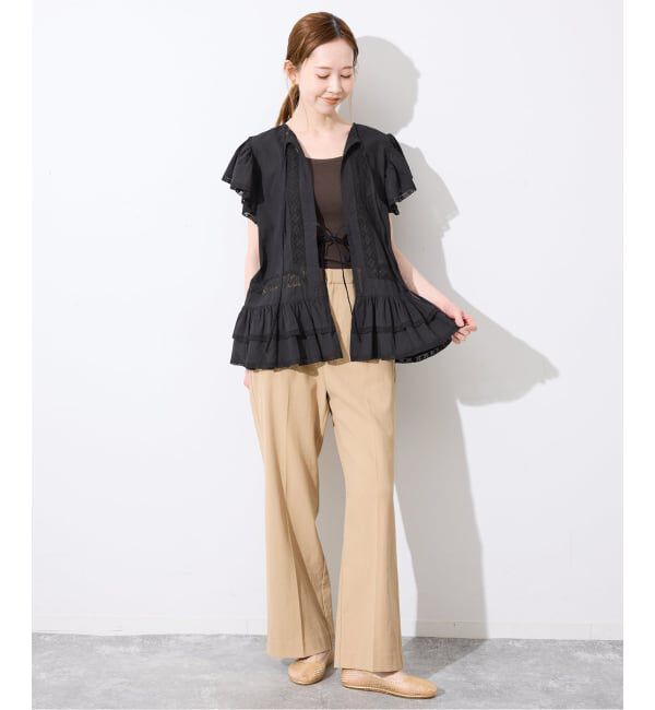 SLOBE IENA「crinkle crinkle crinkle SLOBE別注 front tapestry 2way blouse」|シャツ・ブラウス|