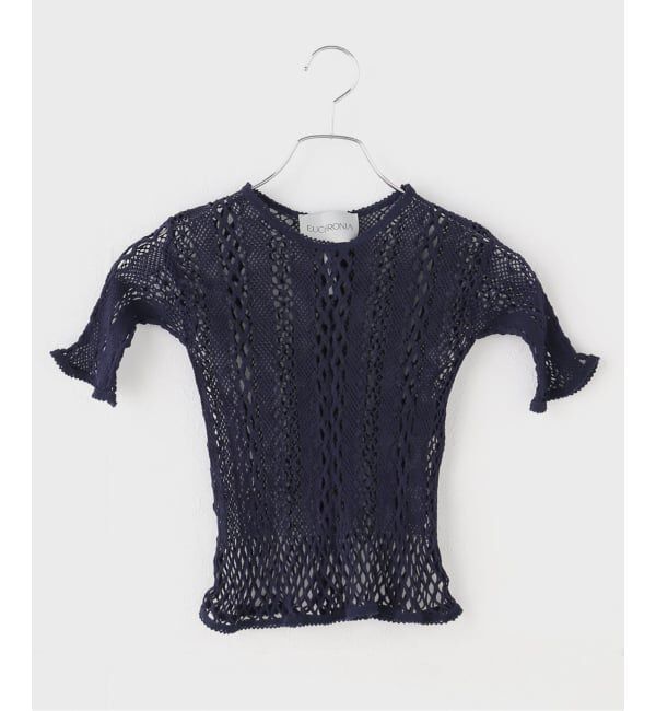 IENA LA BOUCLE「EUCHRONIA ユークロニア ストレッチ レース short sleeve tee 261802」|Tシャツ・カットソー|