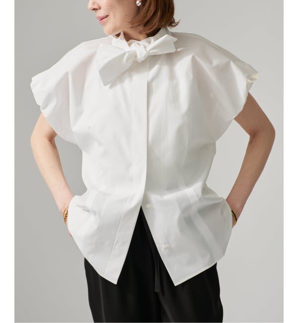 VERMEIL par iena「Taffeta Ribbon ブラウス」|シャツ・ブラウス|
