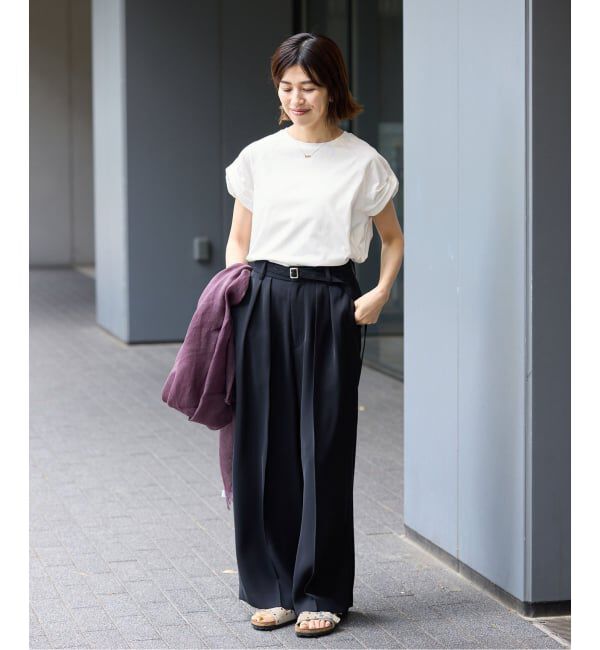 IENA「ツイストスリーブTシャツ」|Tシャツ・カットソー|