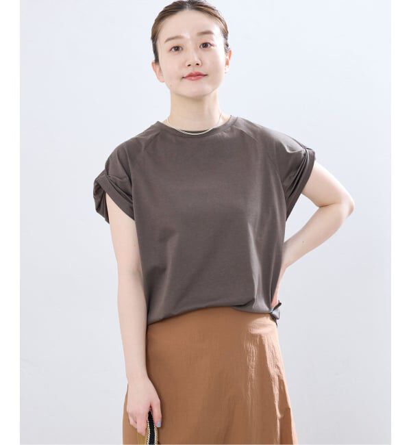 IENA「ツイストスリーブTシャツ」|Tシャツ・カットソー|