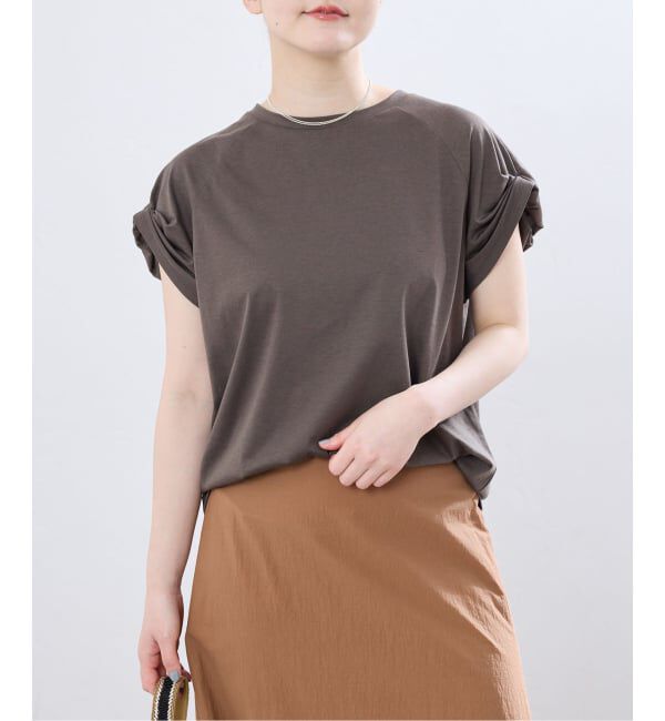 IENA「ツイストスリーブTシャツ」|Tシャツ・カットソー|