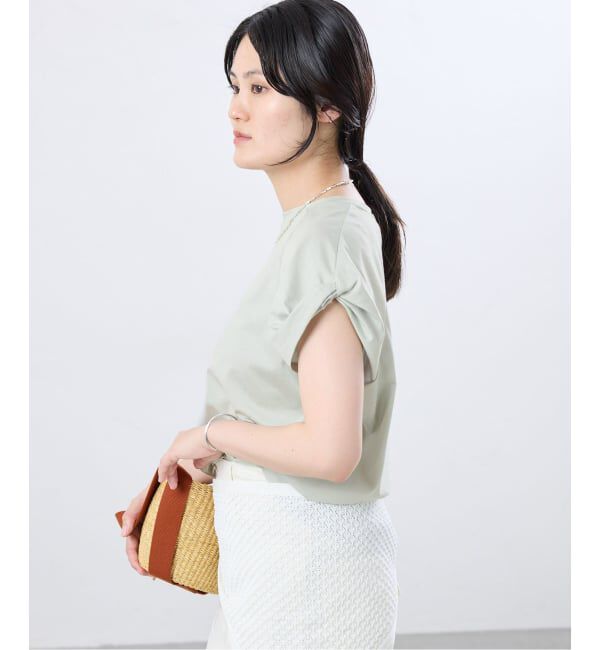 IENA「ツイストスリーブTシャツ」|Tシャツ・カットソー|