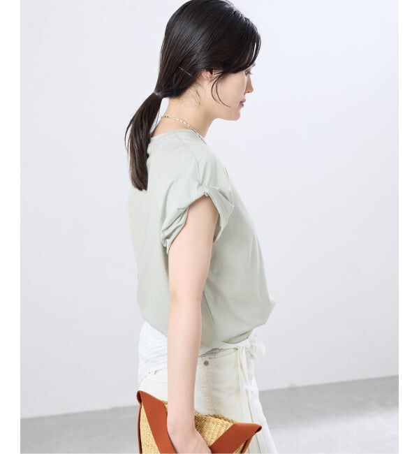 IENA「ツイストスリーブTシャツ」|Tシャツ・カットソー|