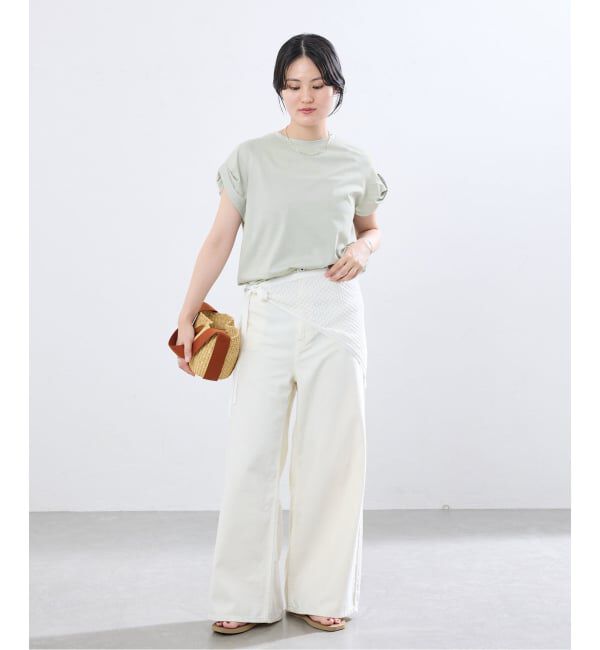 IENA「ツイストスリーブTシャツ」|Tシャツ・カットソー|