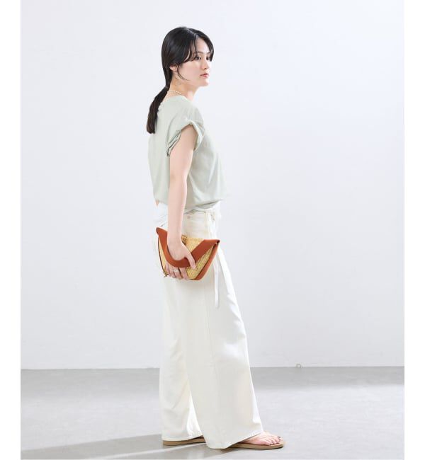 IENA「ツイストスリーブTシャツ」|Tシャツ・カットソー|