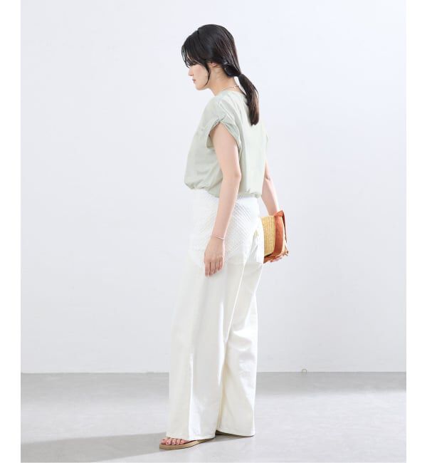 IENA「ツイストスリーブTシャツ」|Tシャツ・カットソー|