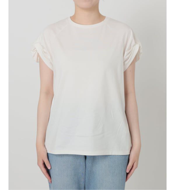 IENA「ツイストスリーブTシャツ」|Tシャツ・カットソー|