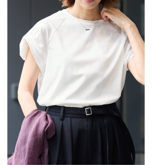IENA「ツイストスリーブTシャツ」|Tシャツ・カットソー|