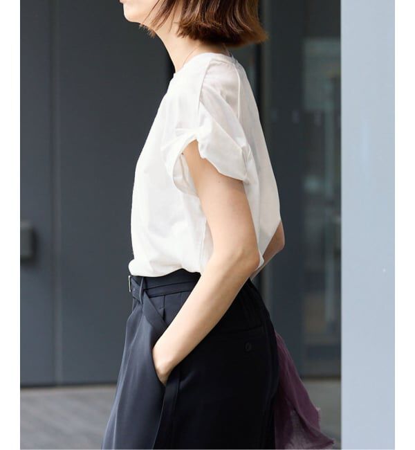 IENA「ツイストスリーブTシャツ」|Tシャツ・カットソー|