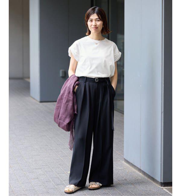IENA「ツイストスリーブTシャツ」|Tシャツ・カットソー|