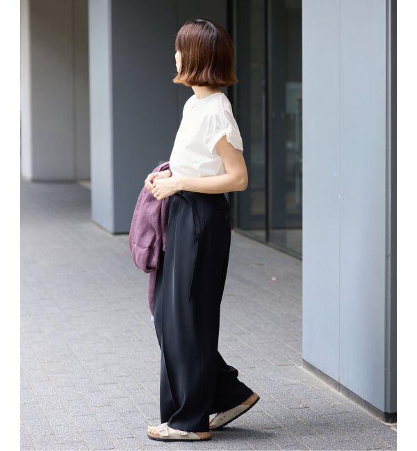 IENA「ツイストスリーブTシャツ」|Tシャツ・カットソー|