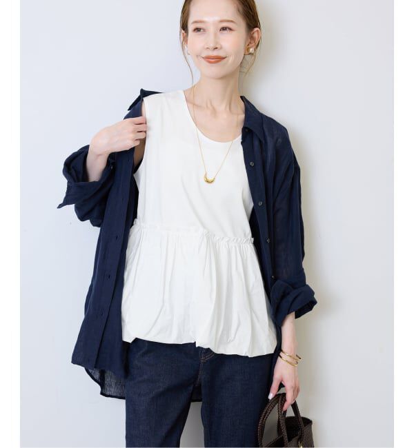 SLOBE IENA「《予約》バルーンコンビカットソー」|Tシャツ・カットソー|